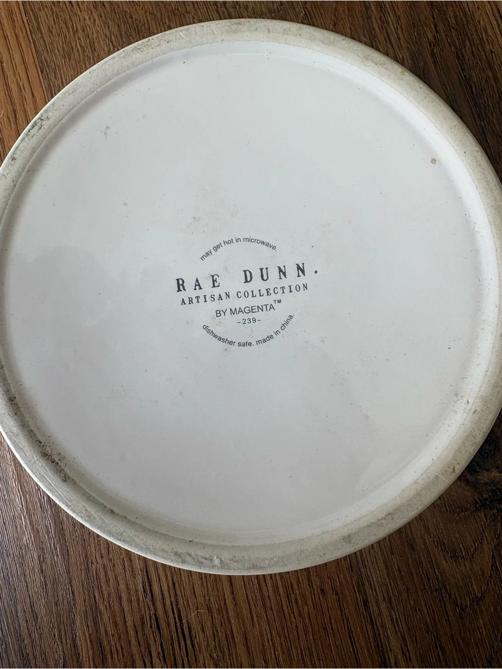 Rae Dunn BARK ceramic dog bowl